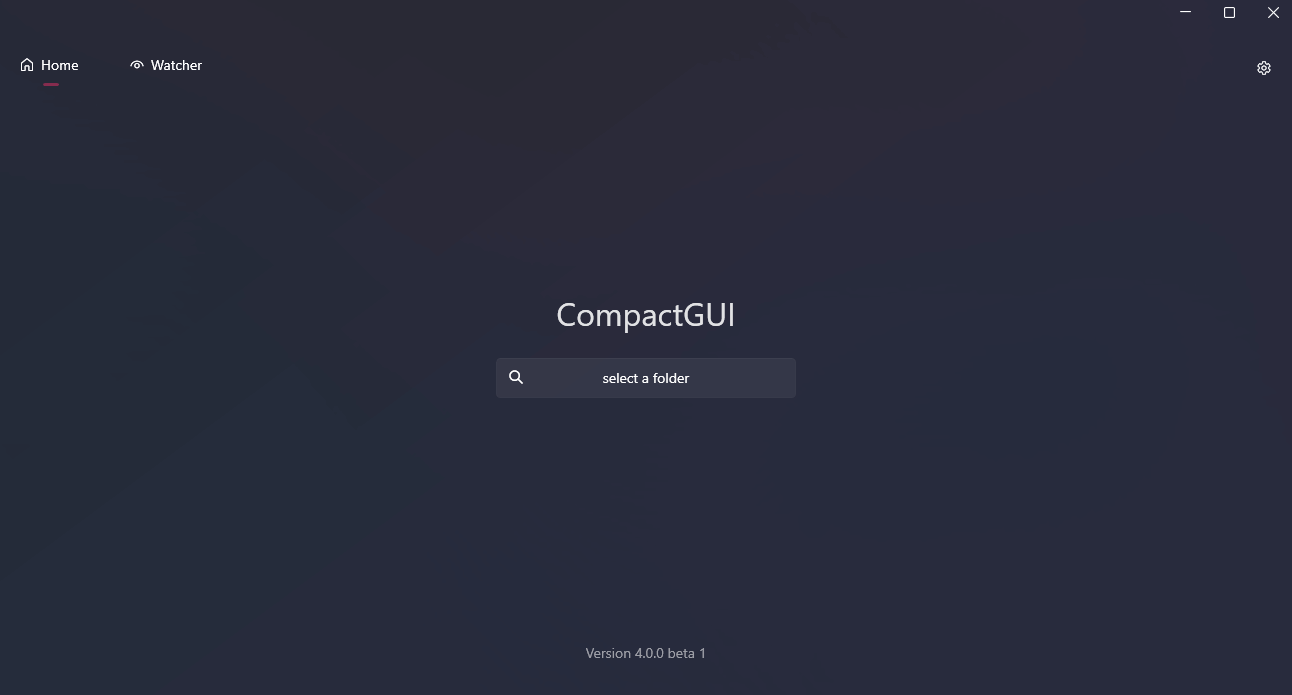 Compact-GUI Main Interface