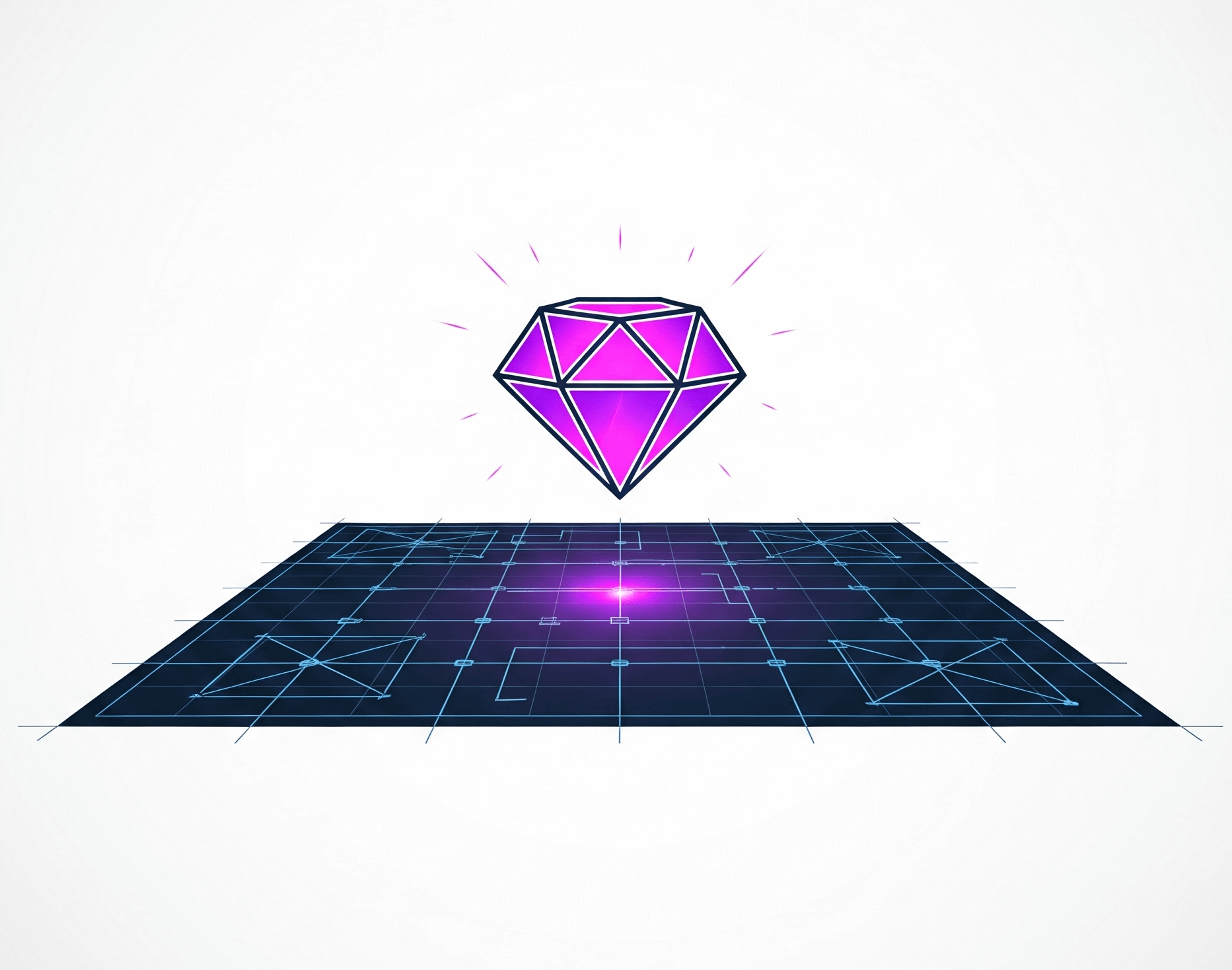 Blueprint and Gem Icon